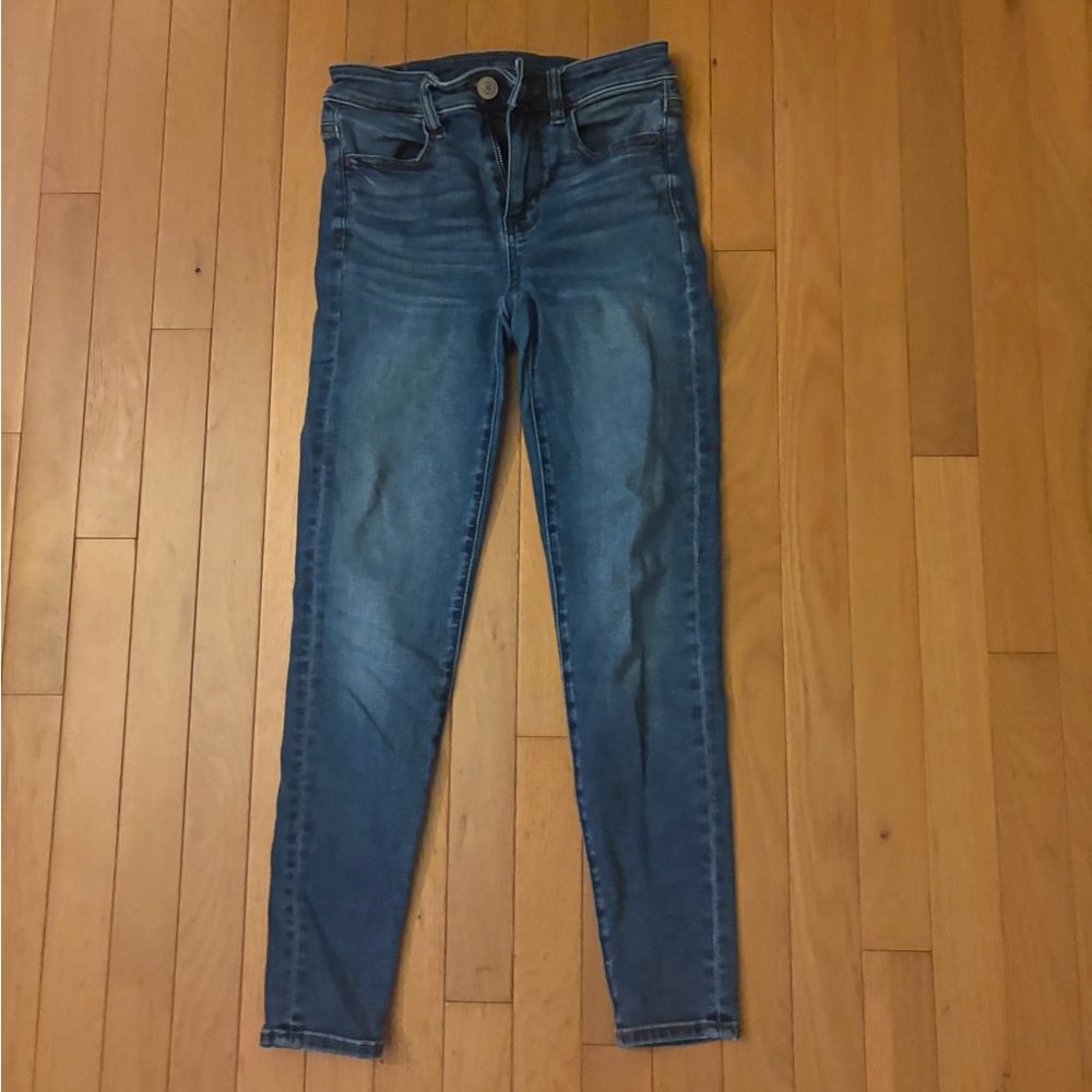 American Eagle Outfitters Dark Blue Women's Skinny Jeans